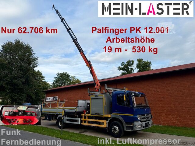 Lastbilmonteret kran MERCEDES-BENZ 1523 Atego  PK 12001  19m Funk 62.706 km