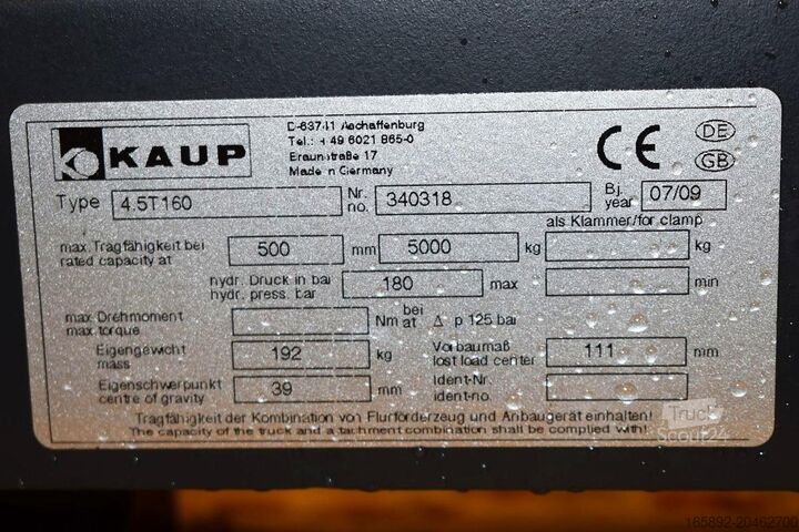 Pozycjoner wideł KAUP 4,5T160