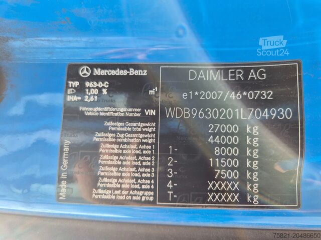 Fahrgestell mit Fahrerhaus Mercedes-Benz Actros 2548 6x2