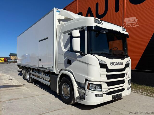 Transportavimas šaldytuve ir (arba) šaldiklyje Scania G 450 6x2*4 TK CO2 / BOX L=8454 mm / RETARDER