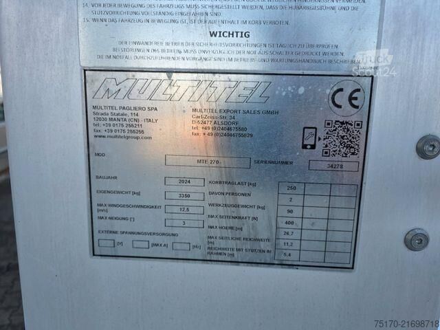 Vrachtwagenhoogwerker Iveco Daily 35S14 *MULTITEL MTE 270*27Meter*