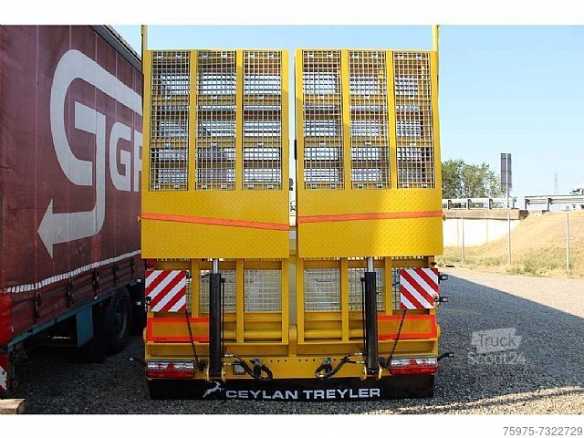 Lowbed construction machinery carrellone ceylan 2assi 10.70m nuovo rampe