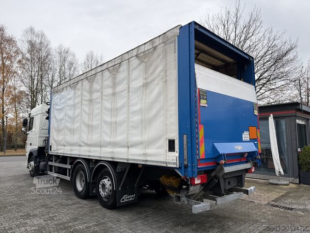 Vrachtauto met open laadbak Daf XF480 6X2*4 Kran Hiab X-HiDuo 188