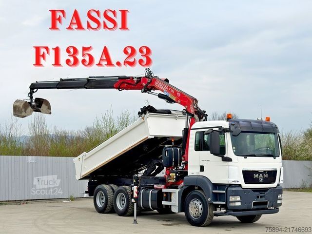 Auto-dizalica montirana na kamionu MAN TGS 26.360 * FASSI F135A.23 + FUNK / 6x4 * TOP