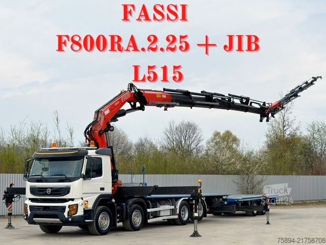 Кран, змонтований на вантажівці VOLVO FMX 460 * KRAN +JIB+ FUNK + Anhänger! 6x4 * TOP