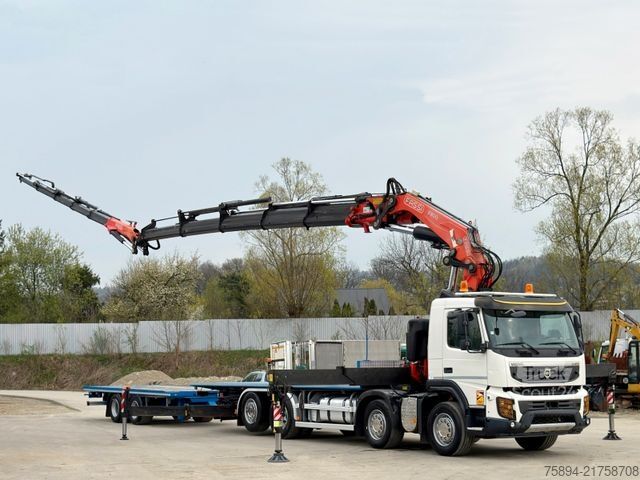 Кран, змонтований на вантажівці VOLVO FMX 460 * KRAN +JIB+ FUNK + Anhänger! 6x4 * TOP
