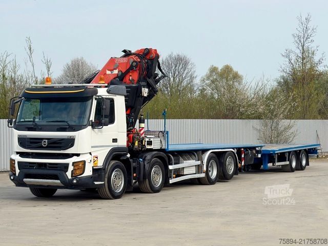 Кран, змонтований на вантажівці VOLVO FMX 460 * KRAN +JIB+ FUNK + Anhänger! 6x4 * TOP
