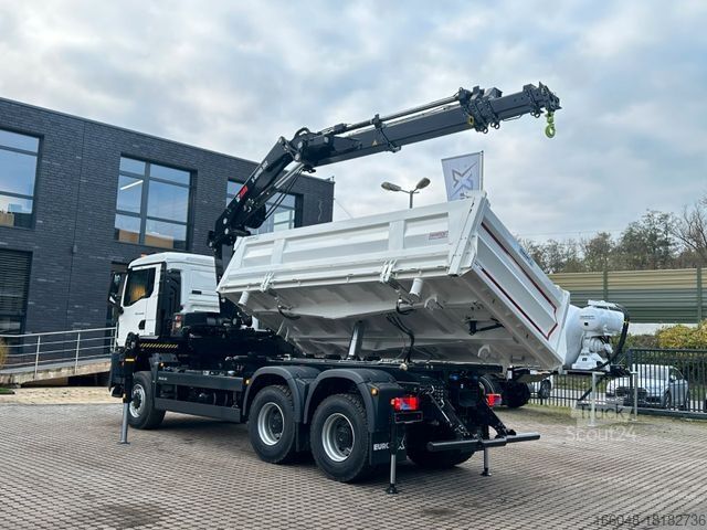 Altro MAN TGS 33.440 6x6 /3-Seiten- Kipper / Kran HIAB 302