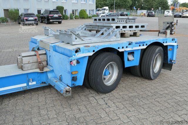 Reboque de plataforma rebaixada MEUSBURGER MPG 2, ausziehbar, verbreiterbar, Radmulden, BPW