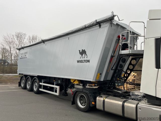 Tippsemitrailer WIELTON 55m3 Alu-Kastenmulde Kombitür NEU