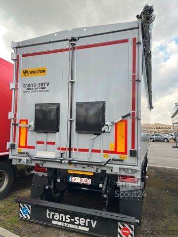 Tippsemitrailer WIELTON 55m3 Alu-Kastenmulde Kombitür NEU