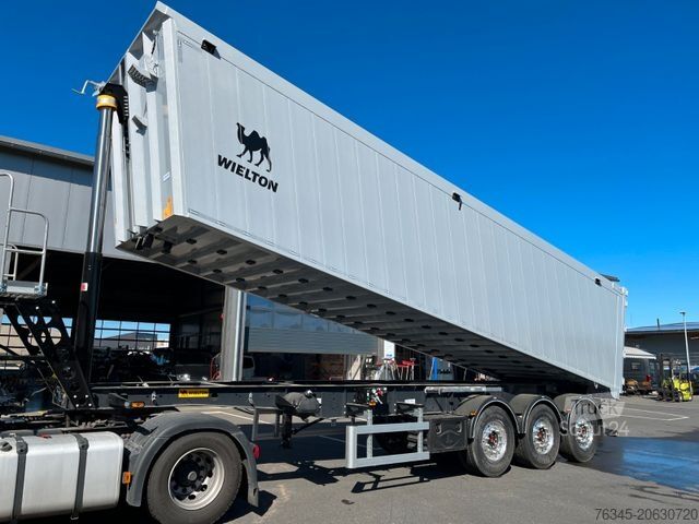 Tippsemitrailer WIELTON 55m3 Alu-Kastenmulde Kombitür NEU