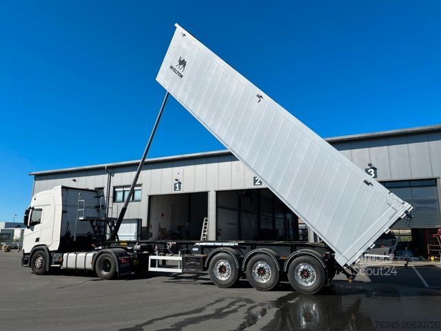 Tippsemitrailer WIELTON 55m3 Alu-Kastenmulde Kombitür NEU