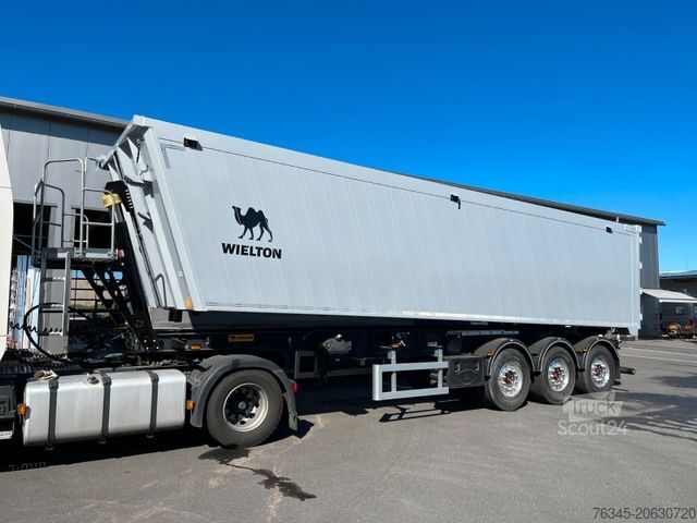 Tippsemitrailer WIELTON 55m3 Alu-Kastenmulde Kombitür NEU