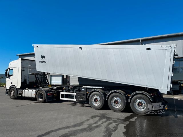 Tippsemitrailer WIELTON 55m3 Alu-Kastenmulde Kombitür NEU