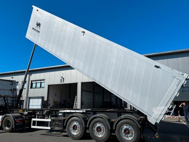 Tippsemitrailer WIELTON 55m3 Alu-Kastenmulde Kombitür NEU