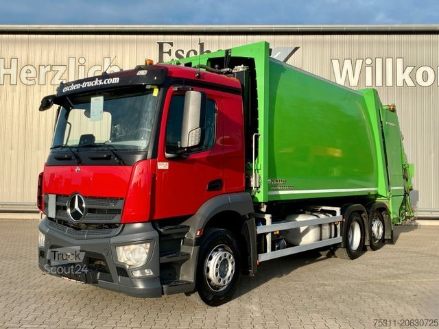 Vuilniswagen MERCEDES-BENZ 2533 6x2/Lenk|FAUN Powerpress*Kamera*3x Sitze*AC