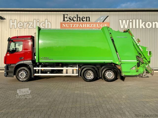 Vuilniswagen MERCEDES-BENZ 2533 6x2/Lenk|FAUN Powerpress*Kamera*3x Sitze*AC