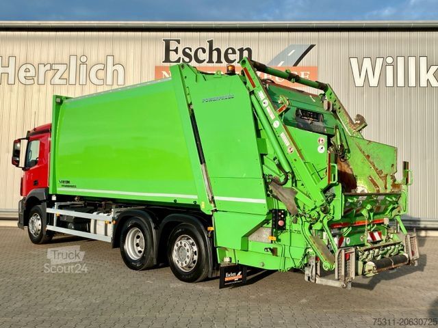 Vuilniswagen MERCEDES-BENZ 2533 6x2/Lenk|FAUN Powerpress*Kamera*3x Sitze*AC