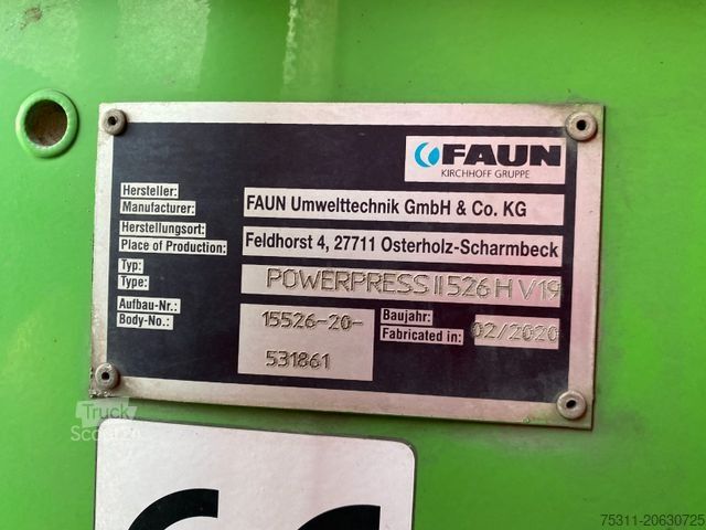 Vuilniswagen MERCEDES-BENZ 2533 6x2/Lenk|FAUN Powerpress*Kamera*3x Sitze*AC