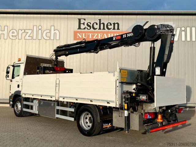 Flatbed truck MAN TGM 18.320 BL | HIAB 144*Funk*AHK*Kamera*AC