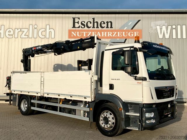 Flatbed truck MAN TGM 18.320 BL | HIAB 144*Funk*AHK*Kamera*AC
