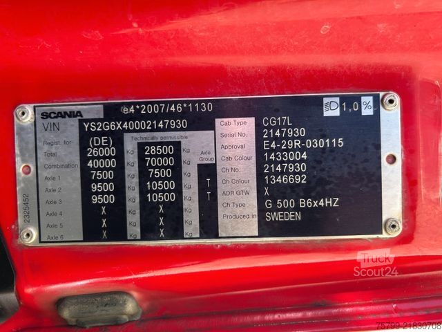 Driezijdige kipper SCANIA G500 MEILLER 3Skipper + Bordmatik