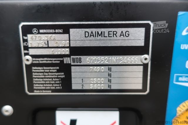 Kastenwagen hoch MERCEDES-BENZ Vario HKA / 816 D 1.Hand / rre / FN:88