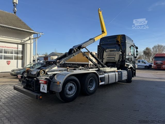 Camión portacontenedores de gancho RENAULT T480 Palfinger*Lift-Lenk*hydr. Unterfahrschutz*