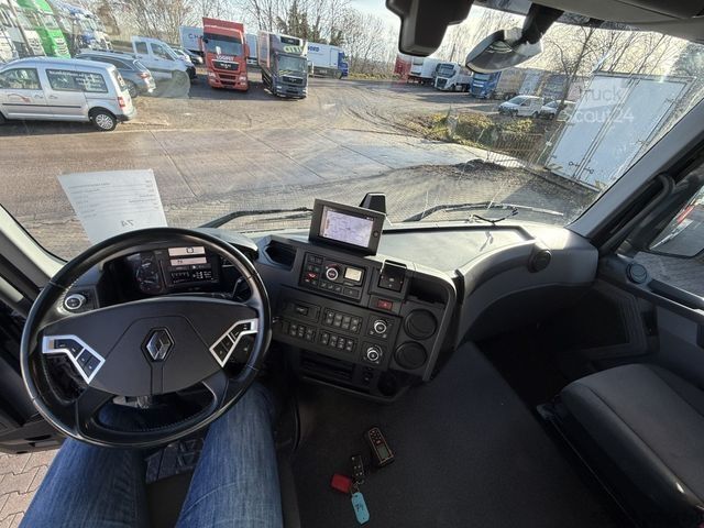 Camión portacontenedores de gancho RENAULT T480 Palfinger*Lift-Lenk*hydr. Unterfahrschutz*