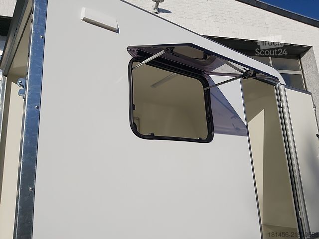 Prikolica sa sandukom trailershop Camper Verlängerung Koffer Heckrampe Fenster