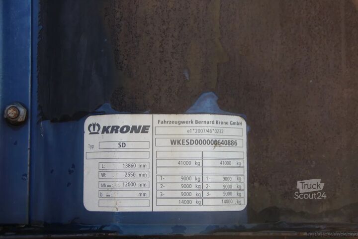 Standard-SZM Krone SD Sliding Curtains/Roof - Drum Brakes - APK 11...