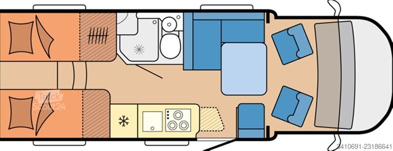 Camping-car semi-intégré HOBBY OnTour T 710 GE Markise RFK  TV AHK DUO Control