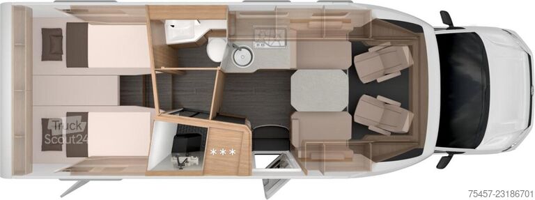 Halvintegreret autocamper KNAUS Sky Ti 700 DEG Premium Paket