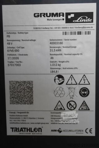 Batteria per carrello elevatore AIM 48 Volt 6 PzS 690 Ah