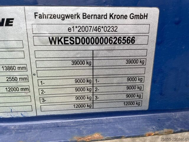 Volumetransport Krone SDP27 Mega / Volume / BPW Axles / Drumbrakes