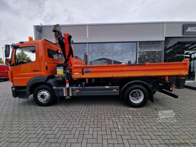 Lastbilmonteret kran MERCEDES-BENZ Atego 1224 Kipper/Kran/Funk/Seilwinde/16.000 KM