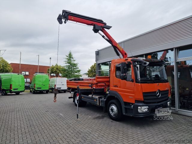 Lastbilmonteret kran MERCEDES-BENZ Atego 1224 Kipper/Kran/Funk/Seilwinde/16.000 KM