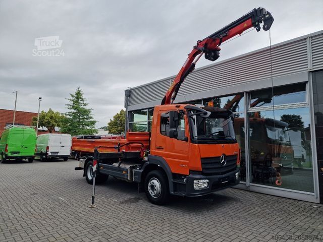 Tre-sidet tipbil MERCEDES-BENZ Atego 1224 Kipper/Kran/Funk/Seilwinde/16.000 KM