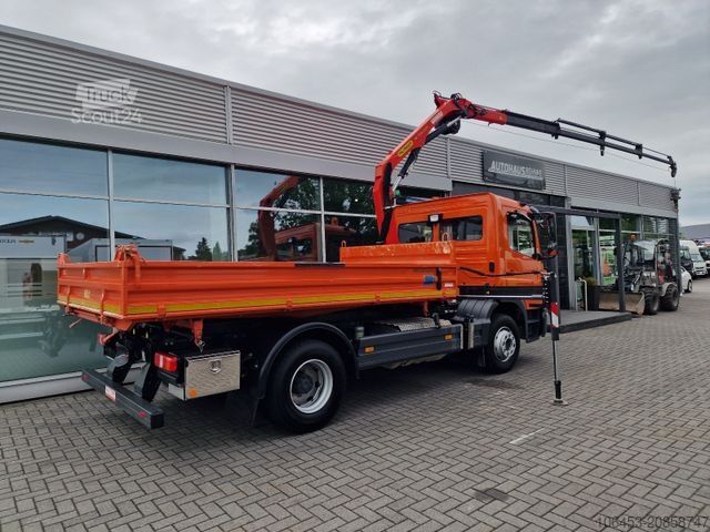 Tre-sidet tipbil MERCEDES-BENZ Atego 1224 Kipper/Kran/Funk/Seilwinde/16.000 KM