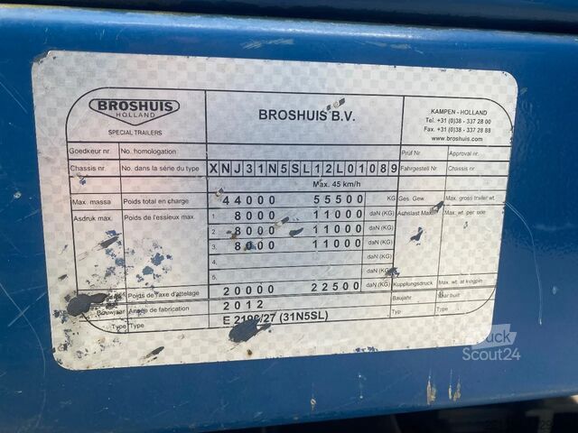 Dieplader Broshuis 3-AUD-44 | 10280KG EMTY !!!!! | AIR-SUSPENSION ...