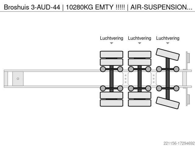 Dieplader Broshuis 3-AUD-44 | 10280KG EMTY !!!!! | AIR-SUSPENSION ...