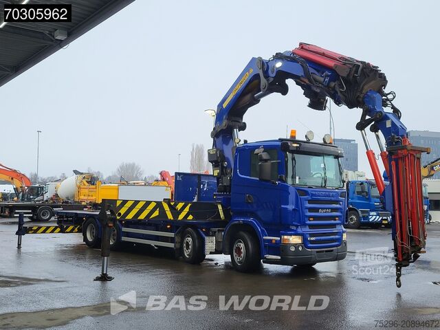Plataforma de carga Scania R420 R 8X2 Palfinger PK100002 Crane Kran + PJ17...