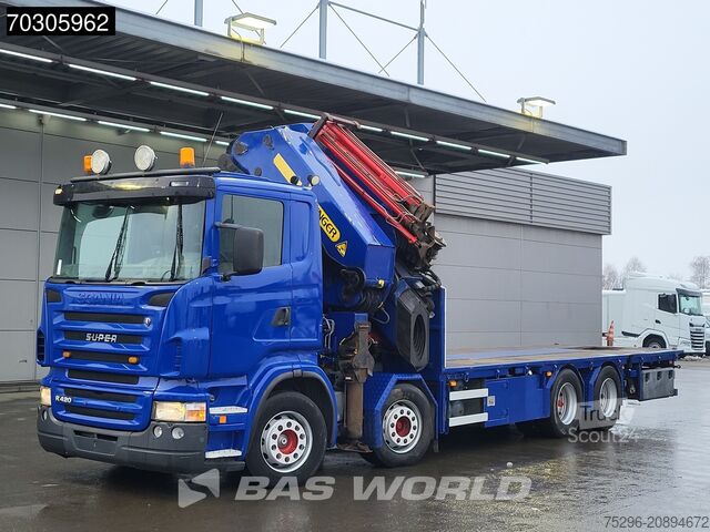 Plataforma de carga Scania R420 R 8X2 Palfinger PK100002 Crane Kran + PJ17...