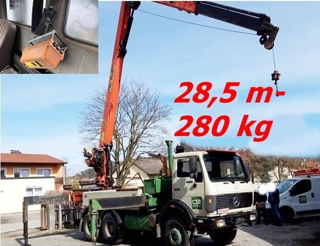 Grue montée sur camion Mercedes-Benz 2635 6x4 2635 6x4, V8, Heckkran Palfinger PK 28000, Funk, 28,5m-280kg