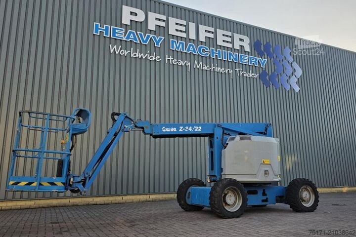Articulated telescopic work platform Genie Z34/22 As-Is, Diesel, 4x4 Drive, 12.6m Working Hei