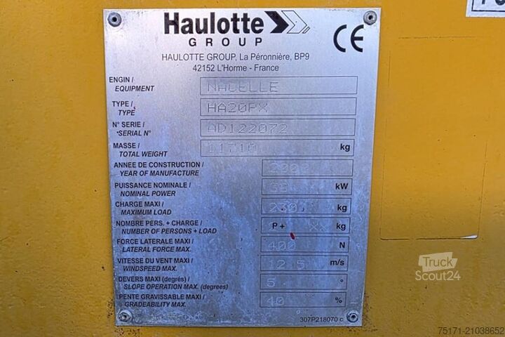 Scharnierende telescopische hoogwerker Haulotte HA20PX Diesel, 4x4x4 Drive, 20.7m Working Height,