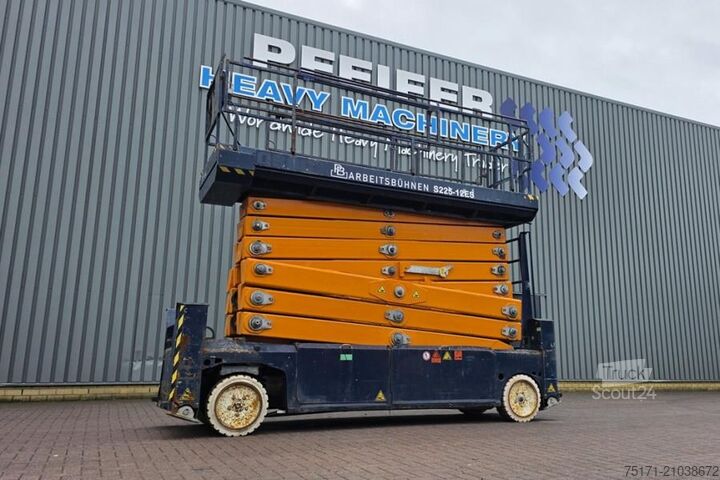 Pont élévateur à ciseaux PB Lifttechnik S225-12ES Electric, 22.5m Working Height, 450kg Ca