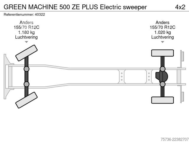 Kehrmaschine GREEN MACHINE 500 ZE PLUS Electric sweeper