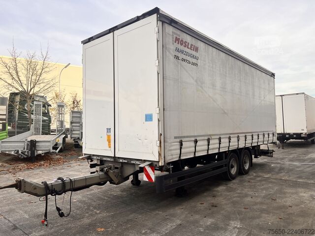 Remorque ouverte avec bâche Möslein TPW 105 D 7,30  Tandem- Schiebeplanenanhänger zum Durchladen